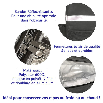 Sac Isotherme 35L Étanche et Pliable – Livraison, Repas, Pique-Nique ou plage