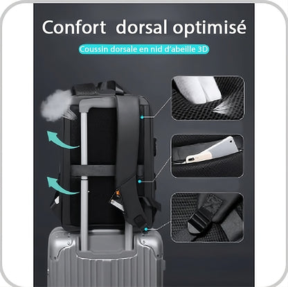 Sac à Dos Antivol TSA – Étanche, USB, Grande Capacité – Sac Business & Voyage